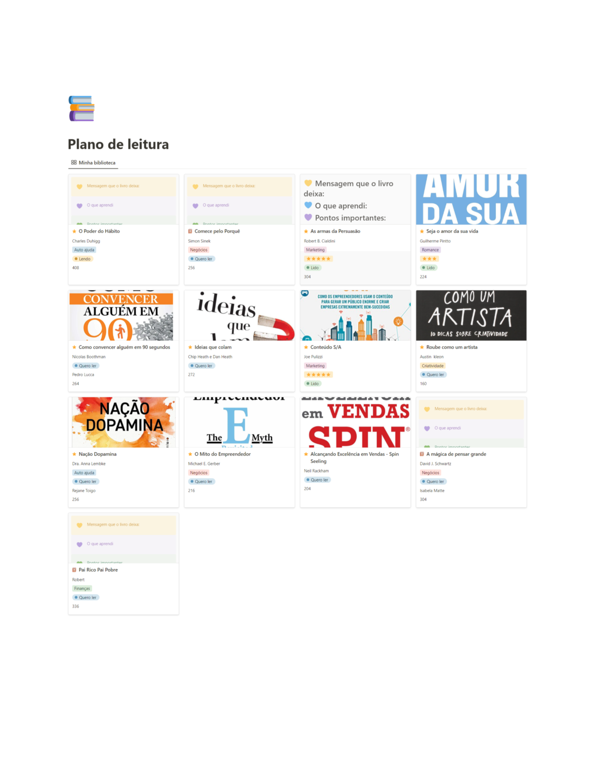 Plano de leitura